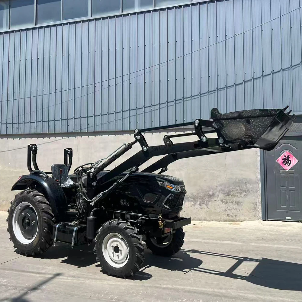 Factory Direct 50HP 504 4WD Farm Tractor Euro5 CE EPA Certified With Front Loader Enclosed Cabin Multifunctional Farming Machine