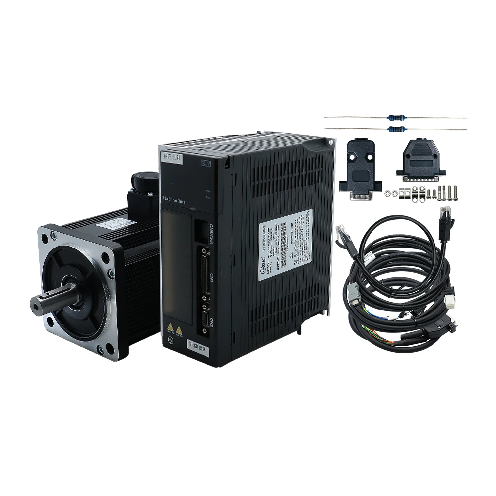 HLTNC 130ST-M10025 + T3M-L30F-GABN بدون 485 اتصال بالجملة ممتاز IE 4 10NM 2500RPM 2.6KW 240V محرك سيرفو يعمل بالتيار المتردد