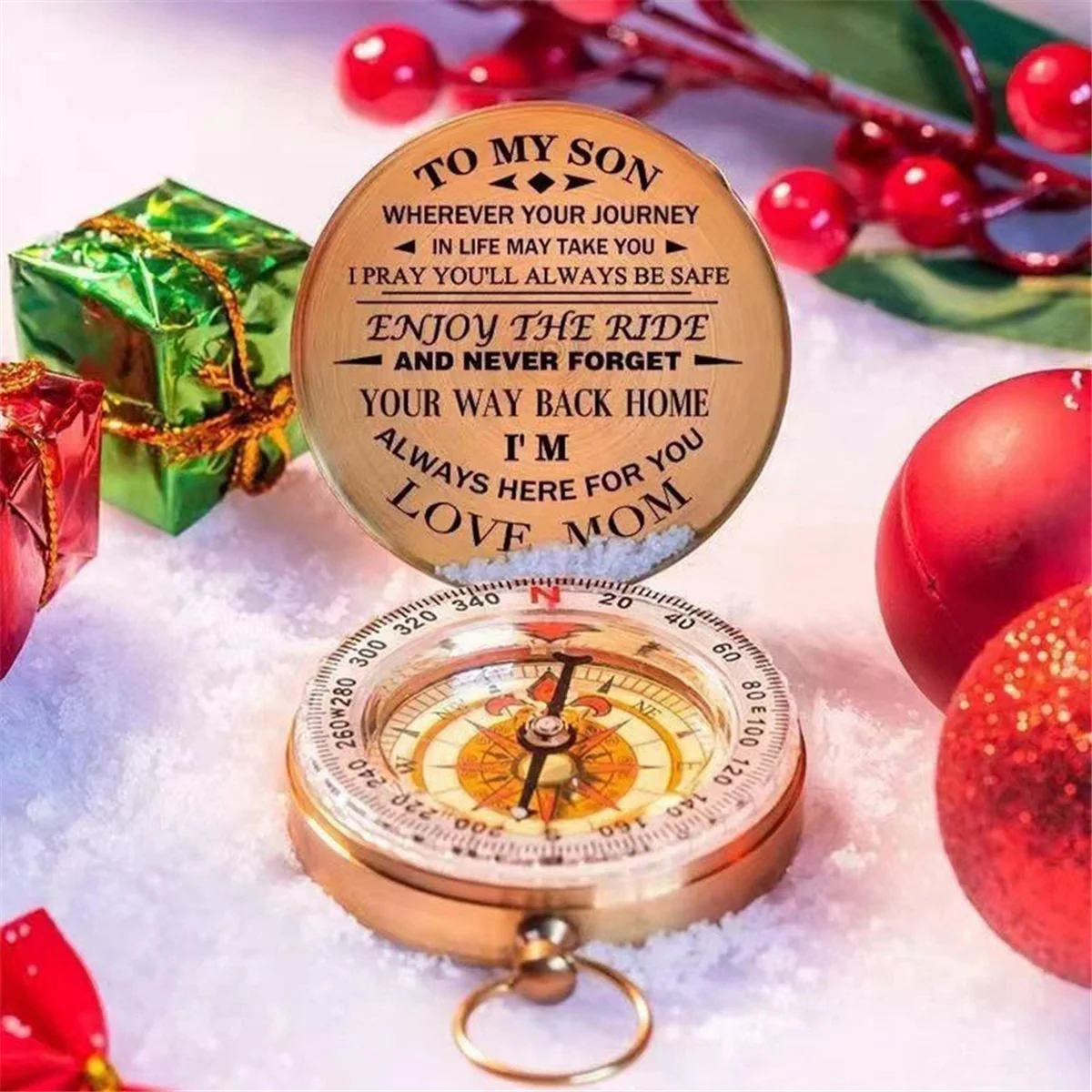 

Наслаждайтесь ездой, медный компас, подарок для детей, карманный портативный компас для кемпинга и пешего туризма, жена для мужа