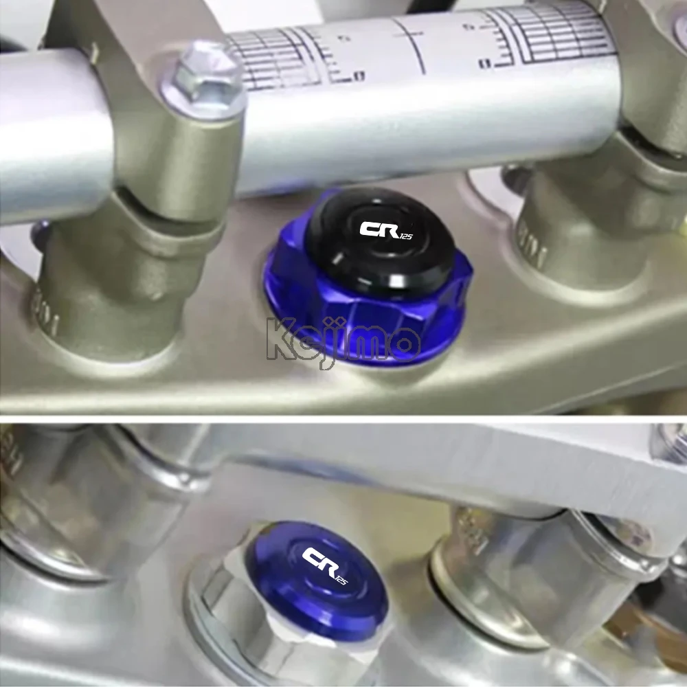 Motorcycle Accessories Aluminum HandleBar Stem Shaft Decorative cover Steering Stem Nut Cap For HUSQVARNA CR125 CR300 CR 125 300
