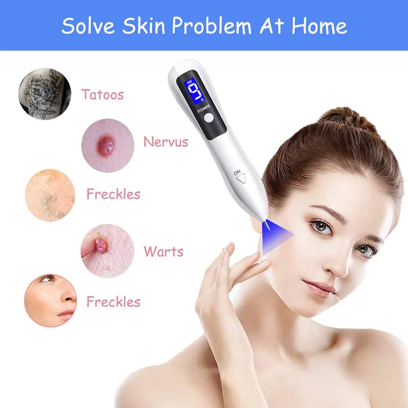 9 level LCD facial skin dark spot removal Laser Plasma pen Tattoo removal machine freckle wart removal beauty device