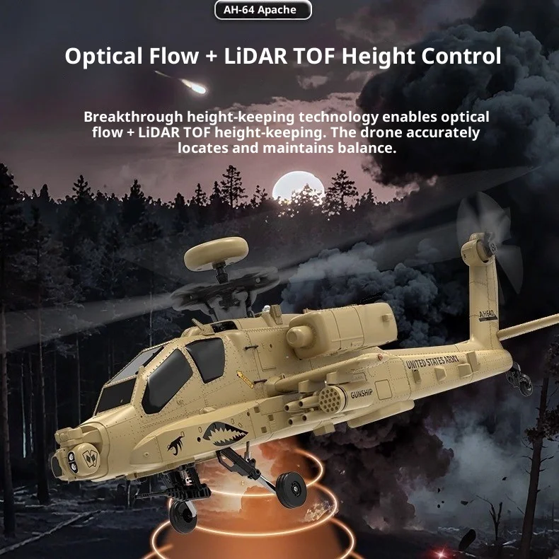 

Yuxiang F11h Remote Controlled Helicopter Apache Aileron Free With Camera Gps Positioning And Intelligent Return Rc Toy