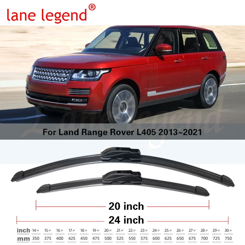 2x For Land Range Rover L405 2013~2021 Front Set Wiper Blades Window Windshield Windscreen Cleaning Brushes Car Accessories