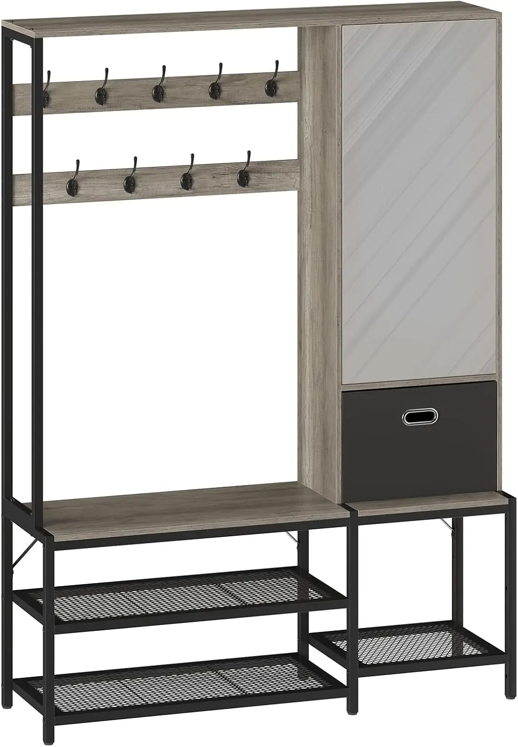 

Multi-functional Coat Racks with Entryway Bench and Shoe Storage