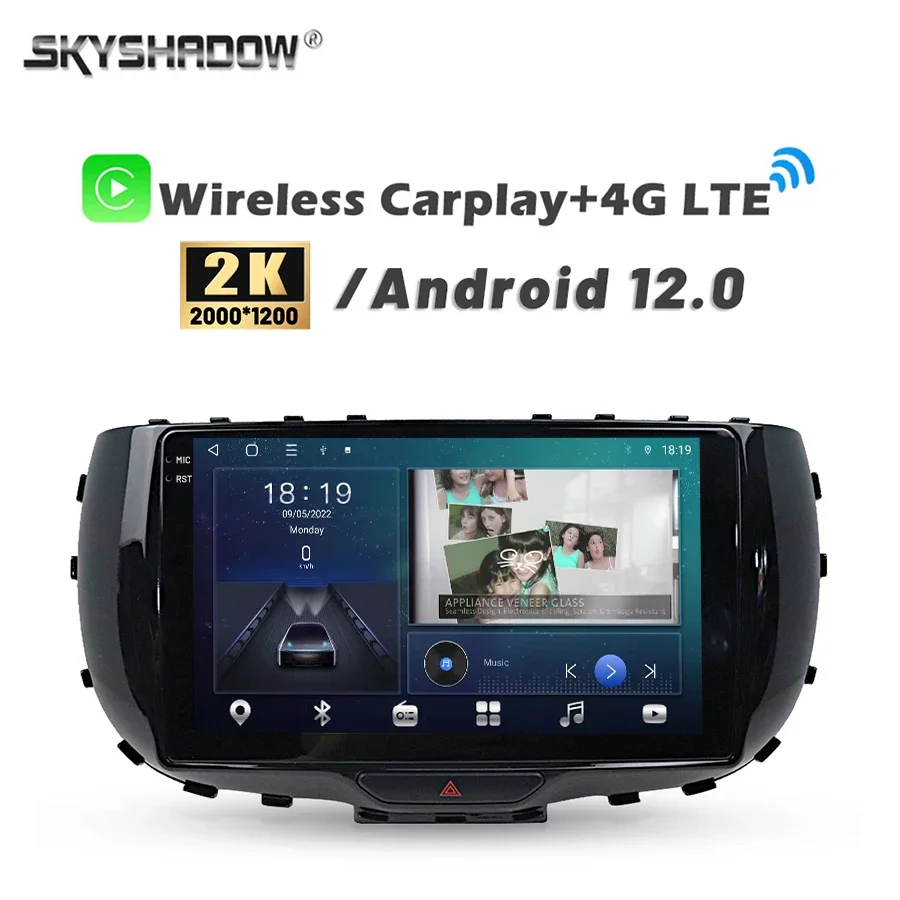 

Автомобильный DVD-проигрыватель с камерой Carplay Auto 8G + 2000G Android 1200 GPS WIFI Bluetooth радио для Kia Soul SK3 360 128 14,0