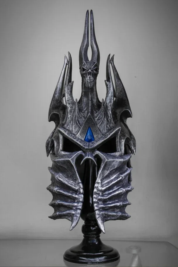 [ตลก] 1:1 WOW Lich King หมวกกันน็อคของเล่นเรซิ่นรวมยืนของสะสมโมเดลผู้ใหญ่ชุดคอสเพลย์ผู้หญิงของขวัญปาร์ตี้