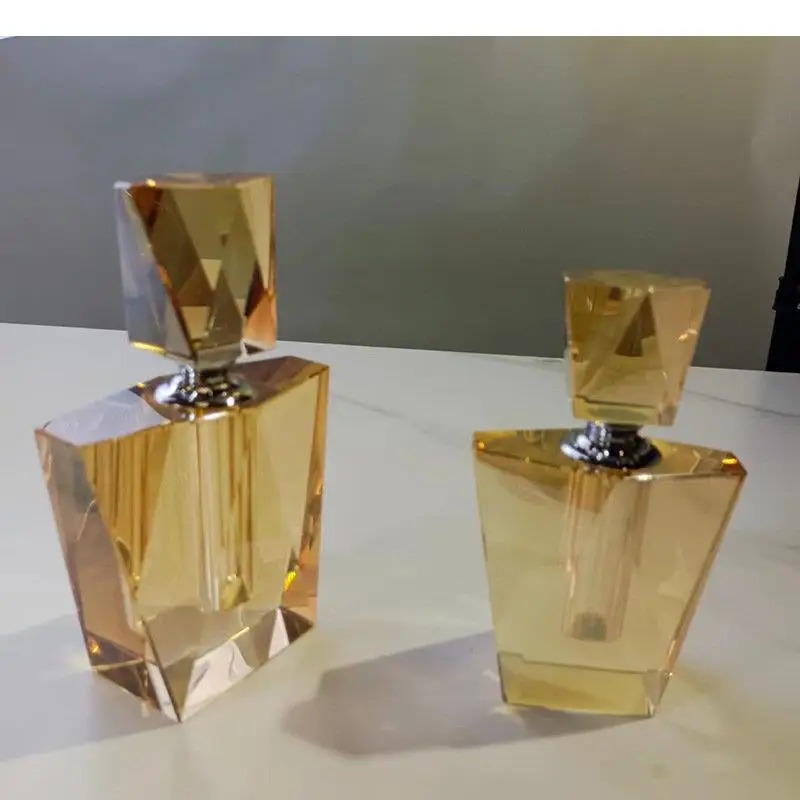 Amber Crystal Perfume Bottle Transparent Aromatherapy Essential Oil Containers Scent Liquid Container