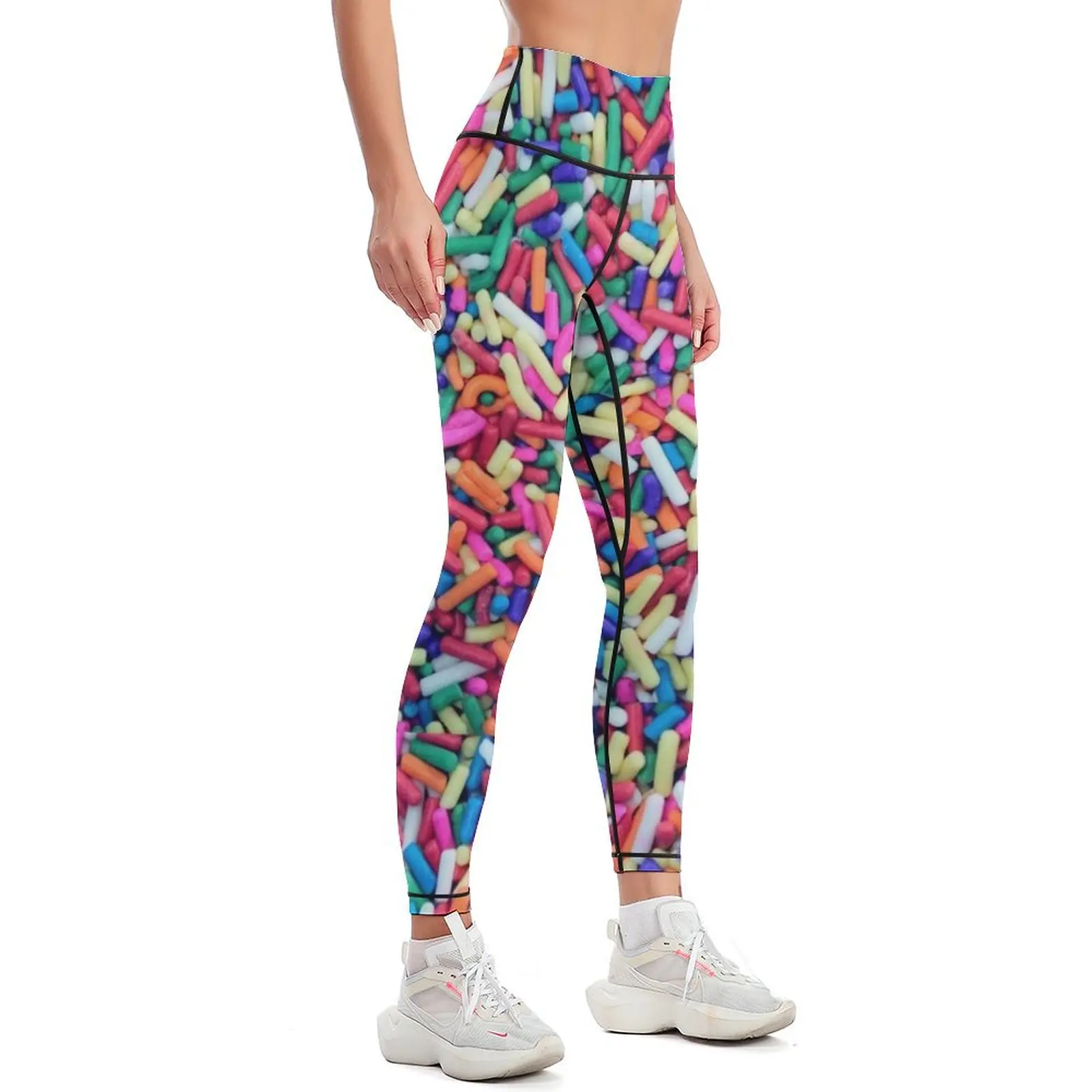 Rainbow Candy Sprinkles Leggings gym wear Women's sports pants Jogger pants gym pants Womens Leggings