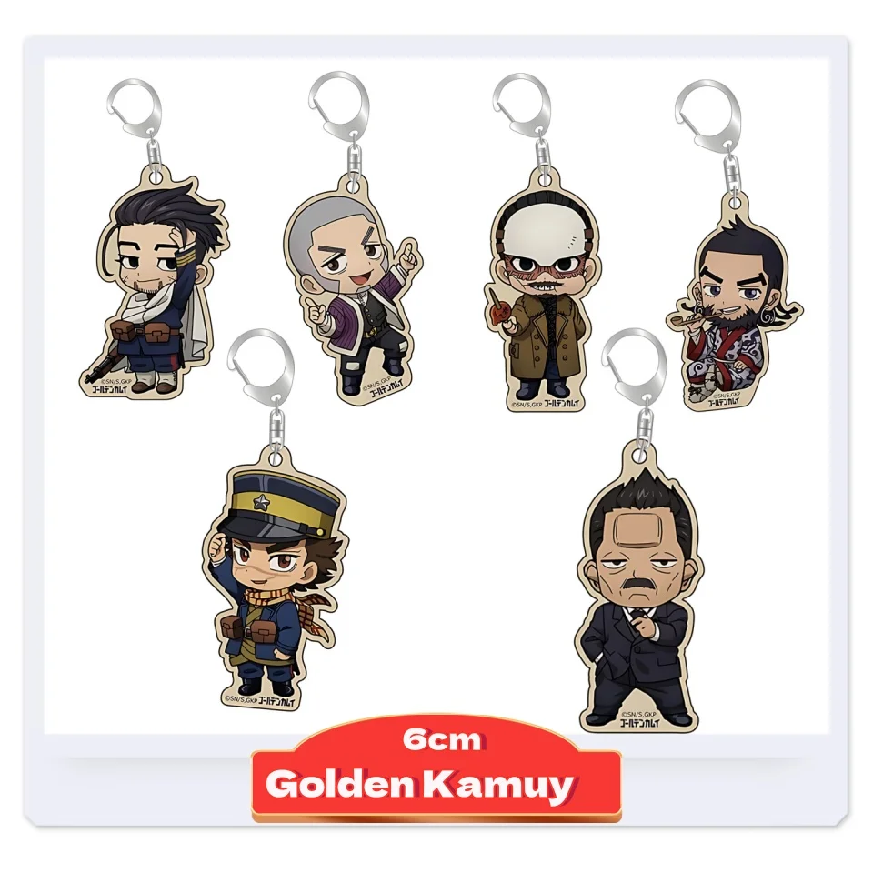 

Anime Golden Kamuy Acrylic keychain 6cm Cartoon pendant Collecting Accessories Fan gift