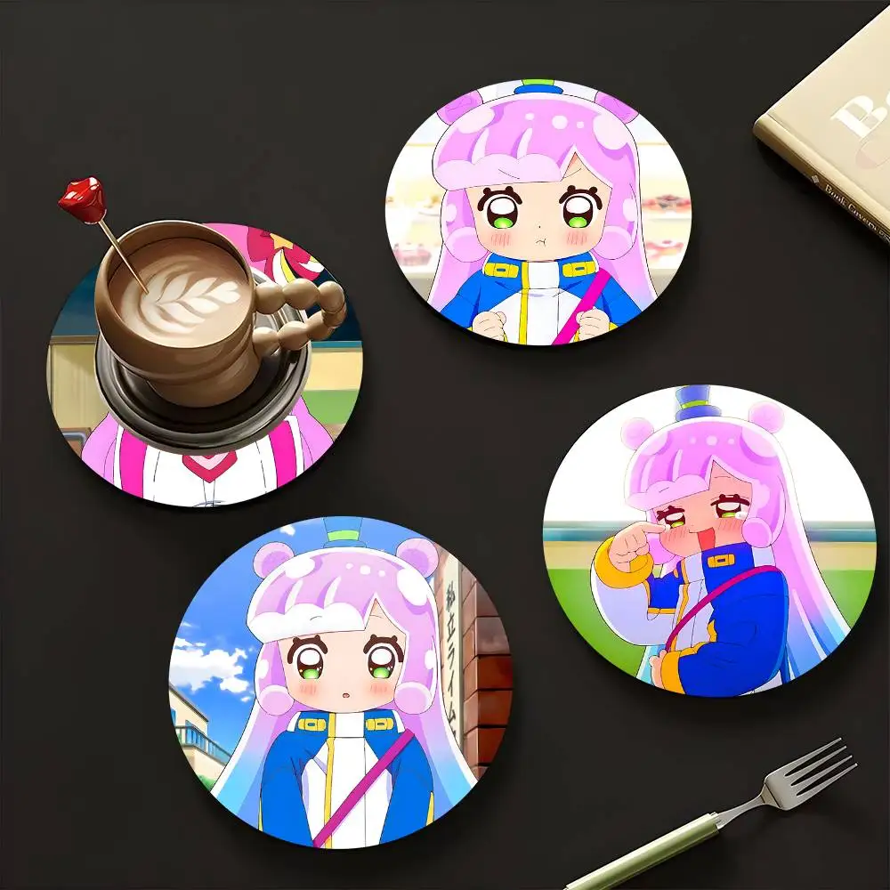 1pc Puniru Puniru Is A Cute Slime Wooden Coaster Colour Printing Cup Mat Home Desk Decoration Gifts