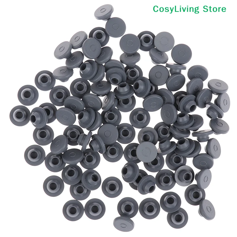 [CL]100Pcs Rubber Stoppers Self Sealing Injection Ports For 13mm Glass Bottles[CL]