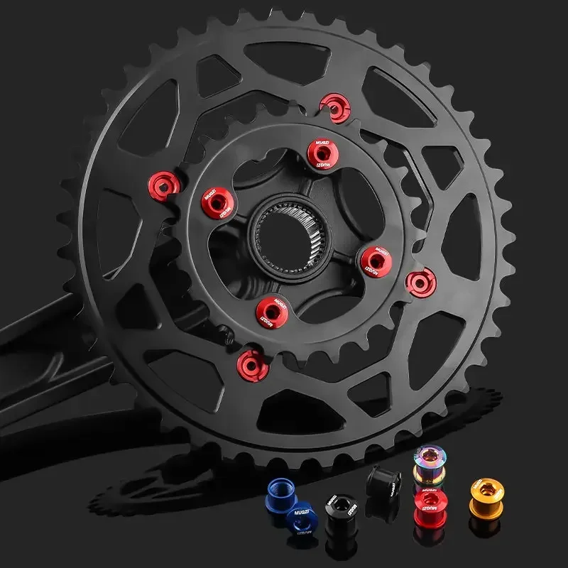 

5pcs Double Single Bicycle Chainring Bolts Aluminum Alloy 6.5mm 8.5mm Chainwheel Screw Road MTB Bike Crank Bolts Crankset Nut