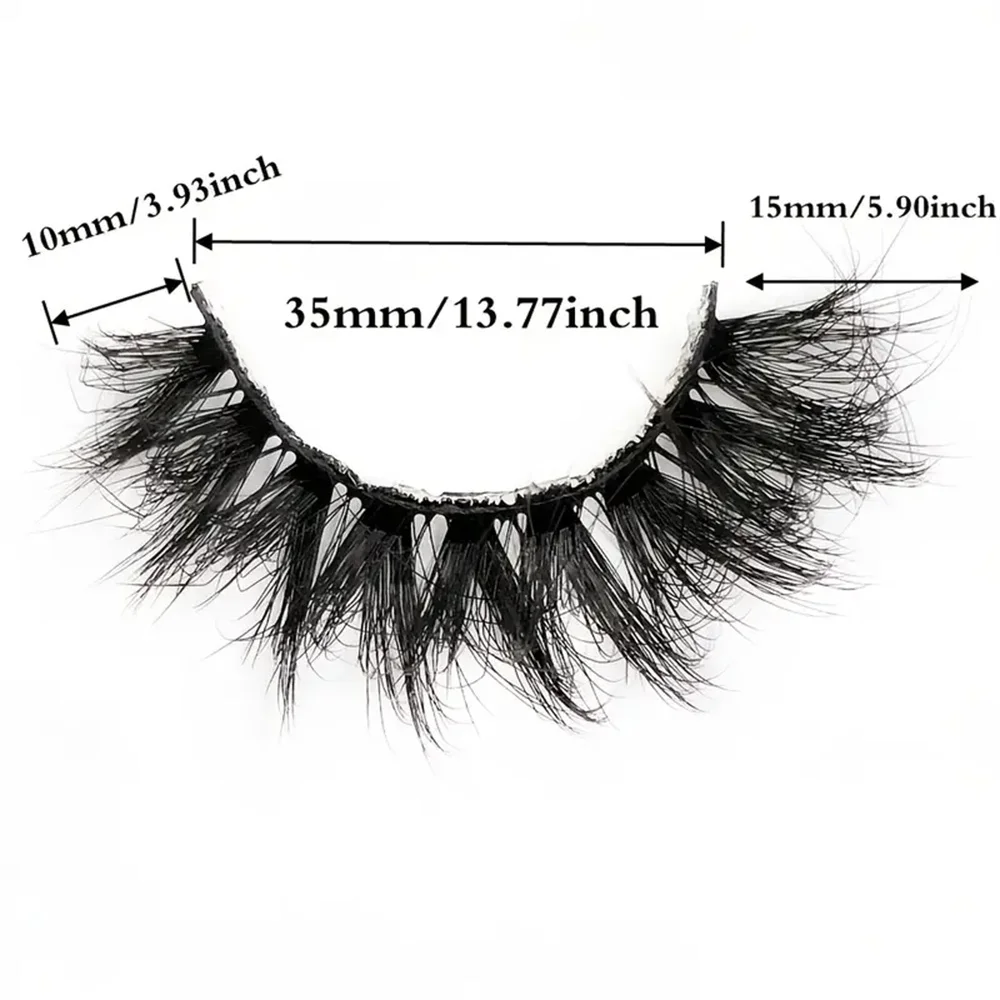 7 Pairs 20mm False Eyelashes, Natural Fluffy Lashes, Volume Dramatic Handmade Soft Faux Mink Eyelashes Extension,Use for wedding