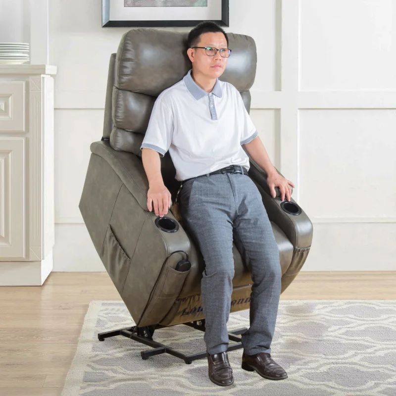 

Electric leather recliner intelligent furniture multi-functional help elderly chair living room sofa home
