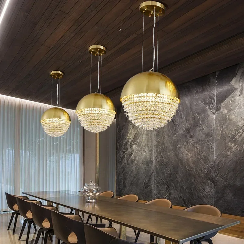 

Modern Luxury Crystal Chandelier Dining Room Living Room Bedroom Bedside Pendant Light Kitchen Island Decorative Lamp Home Decor