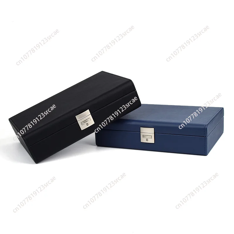 New PU leather 4-digit 10-digit watch storage box, watch jewelry box with lock, watch storage display box