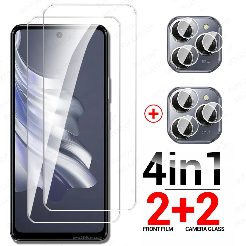 For Tecno Spark 20 Pro 4G Glas 4in1 Camera Front Tempered Glass Spark20 20C Camon 30 Premier Pova 6 Pro 5G Lens Screen Protector