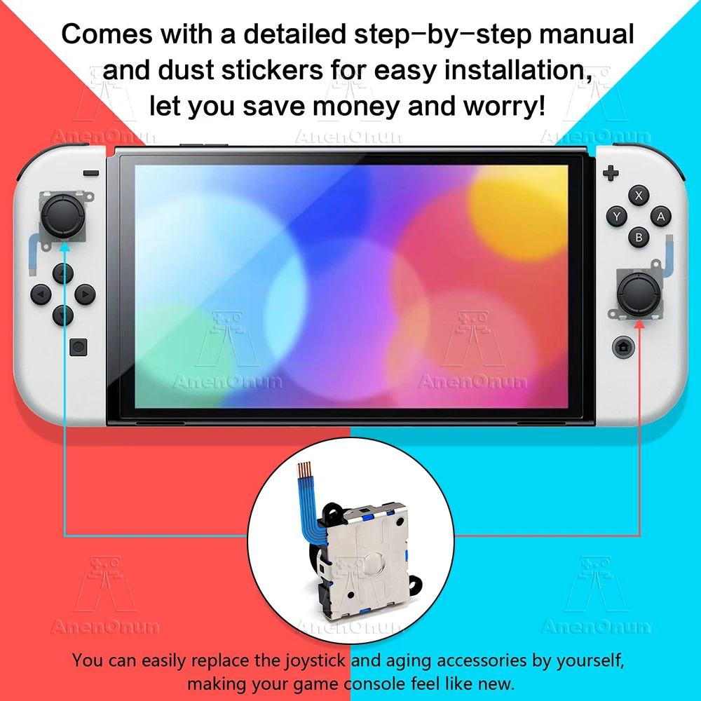 Najnowszy joystick ALPS do Switch/Switch Lite/Switch OLED, części zamienne, naprawa problemu driftu, trwały analog stick 3D, akcesoria naprawcze