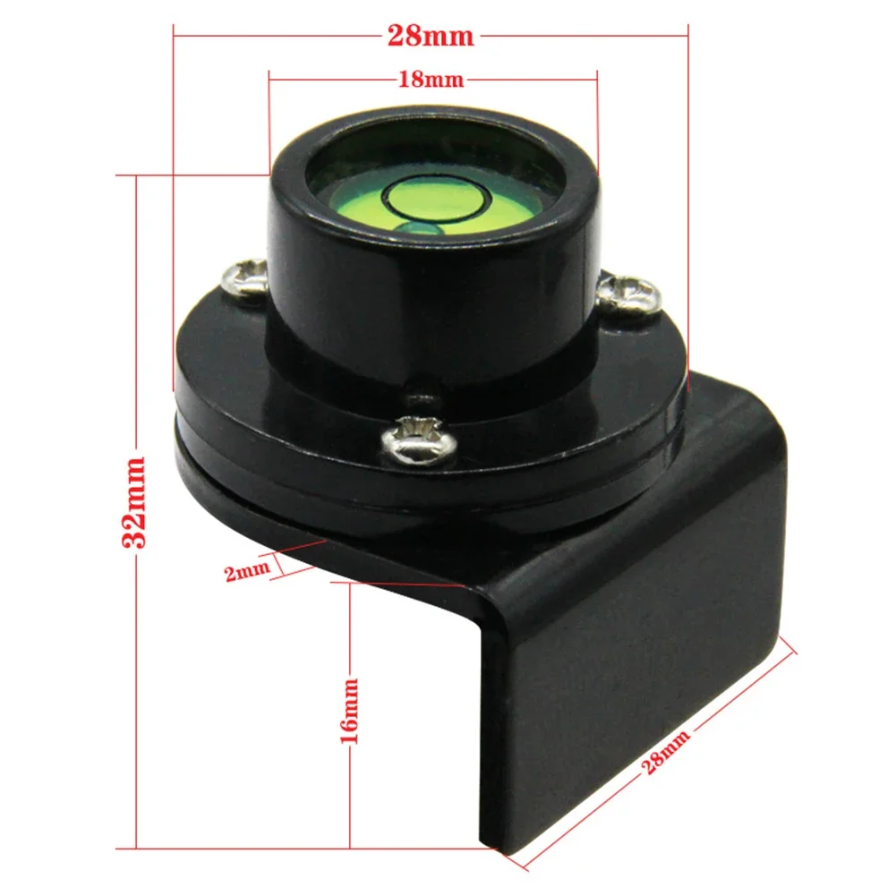 Durable Bubble Level For Tower Ruler Black For Total Station For Total Station Theodolite Metal 1pc 32*28*28m