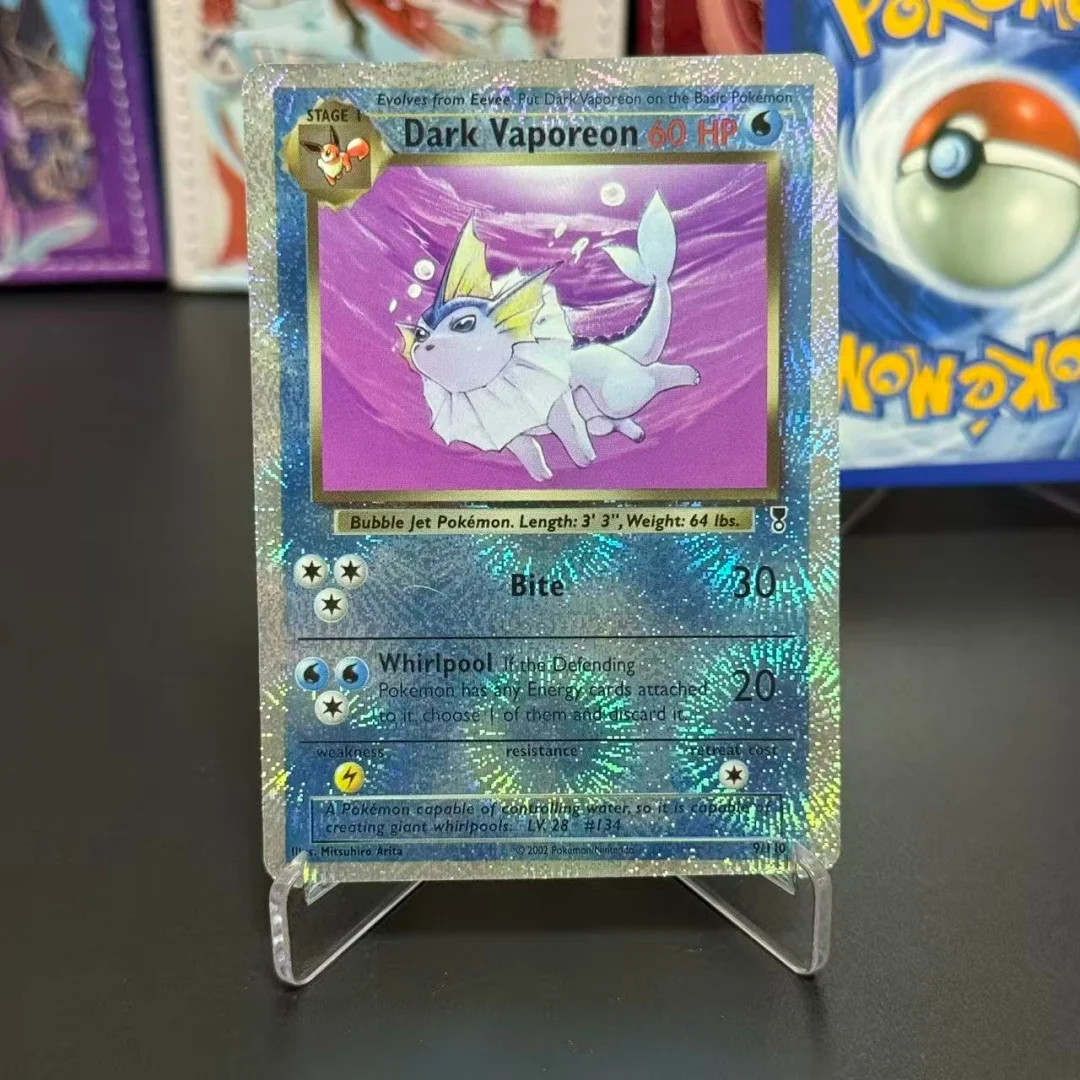 TCG Englische Dark Vaporeon Sammelkarten # 009 2002 Legendary Collection Reverse Holo Foil Karten
