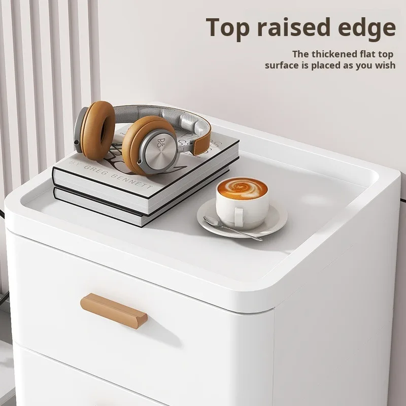 Thickened Drawer Storage Cabinet Clip Type Bedside Organizer for Bedroom Living Room Table Nightstand Clothes Toys Storage Box image 3