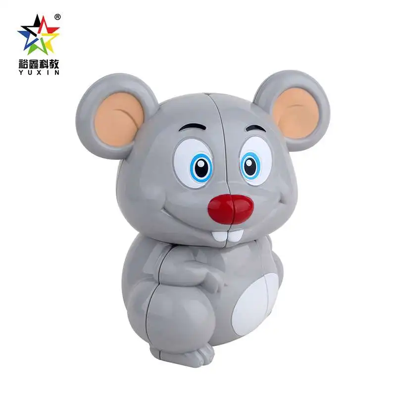 YuXin 2x2 pegatina de Cubo de Animal divertido Cubo de velocidad rompecabezas profesional juguetes regalo para niños Cubo mágico 2x2 Cubo de Animal