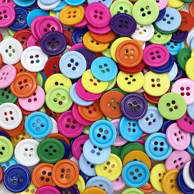 New 9mm---25mm Mix and Mount Round Resin Color 4 - Eye Button Sewn Button Diy Scrapbook Multicolor