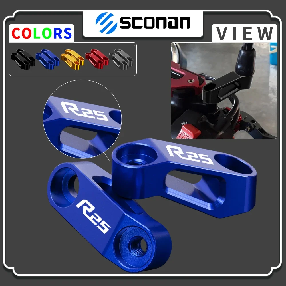 

For YAMAHA YZF R125 R25 YZFR 25 125 YZFR25 YZFR125 Motorcycle Accessories Handlebar Mount Mirror Riser Extender Adaptor Adapter