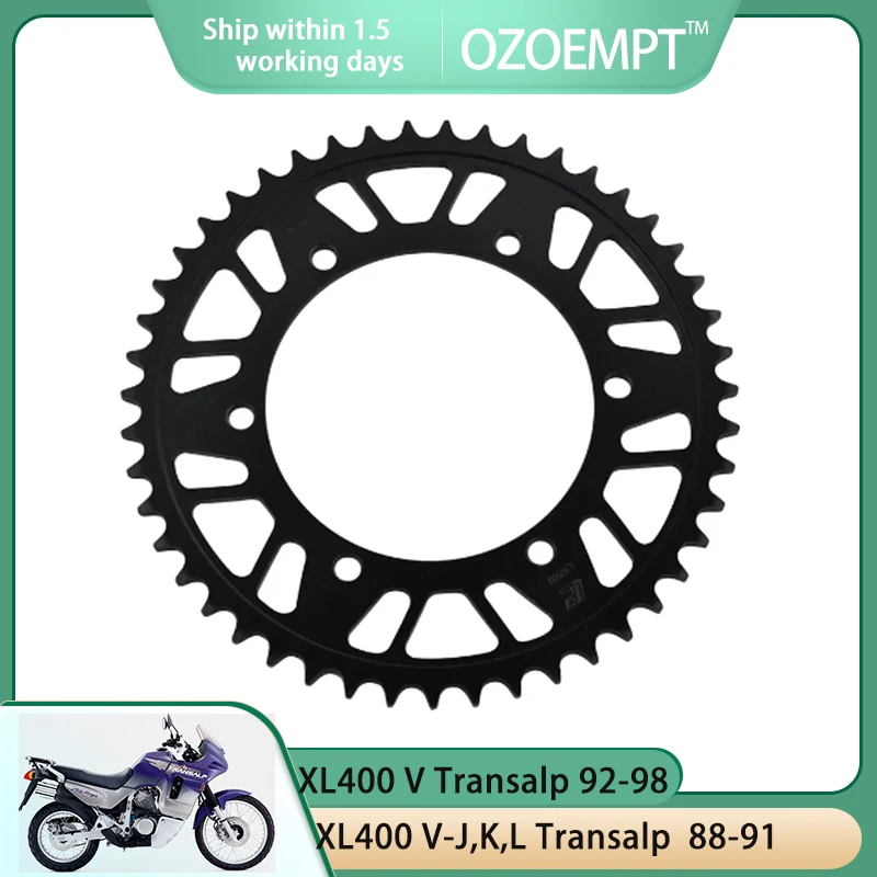 OZOEMPT 525-43T Motorcycle Rear Sprocket Apply to XL400 V-J,K,L Transalp  88-91   XL400 V Transalp  92-98