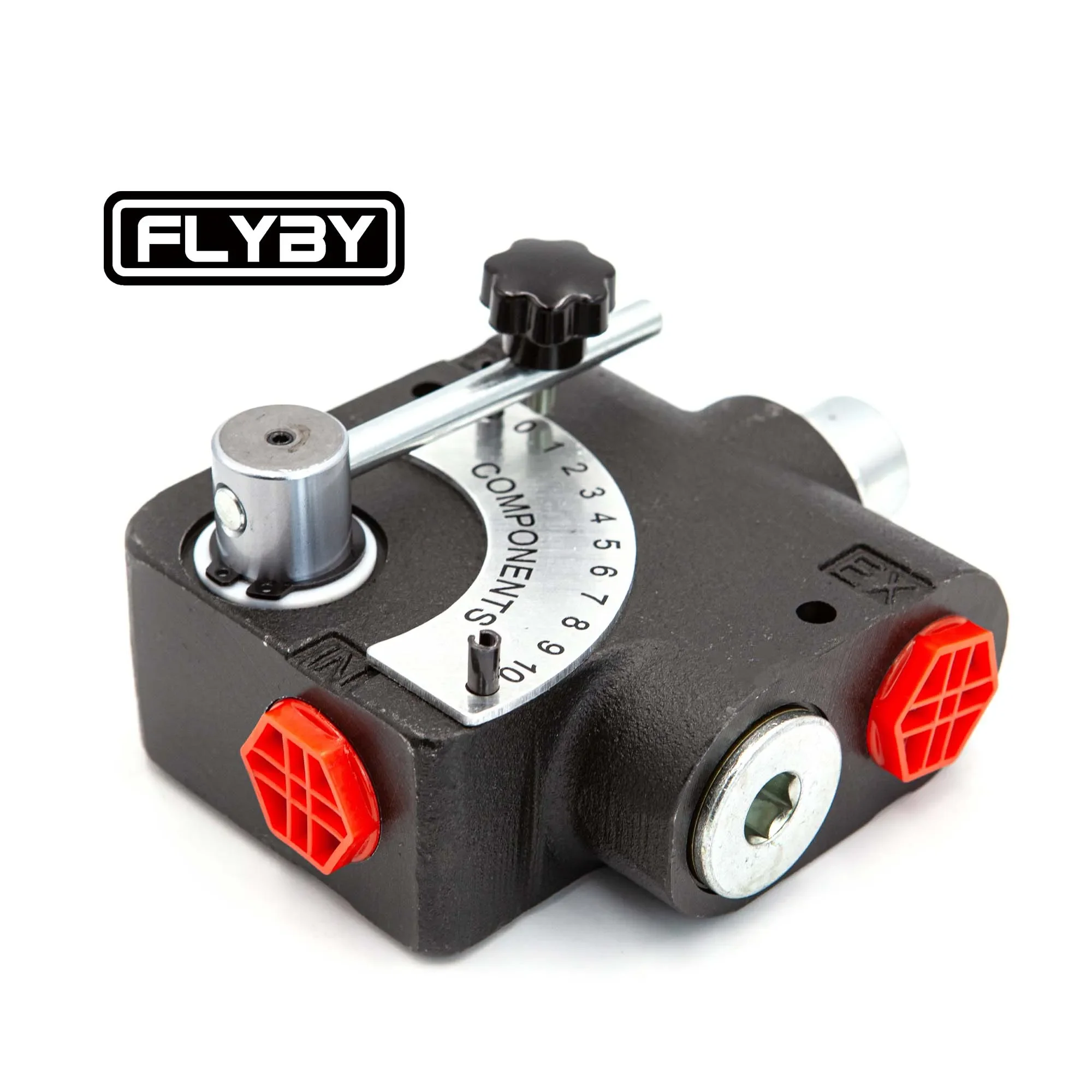 FLYBY Self Regulating Variable Flow Pressure Compensated Adjustable, Hydraulic Valve Flow Control