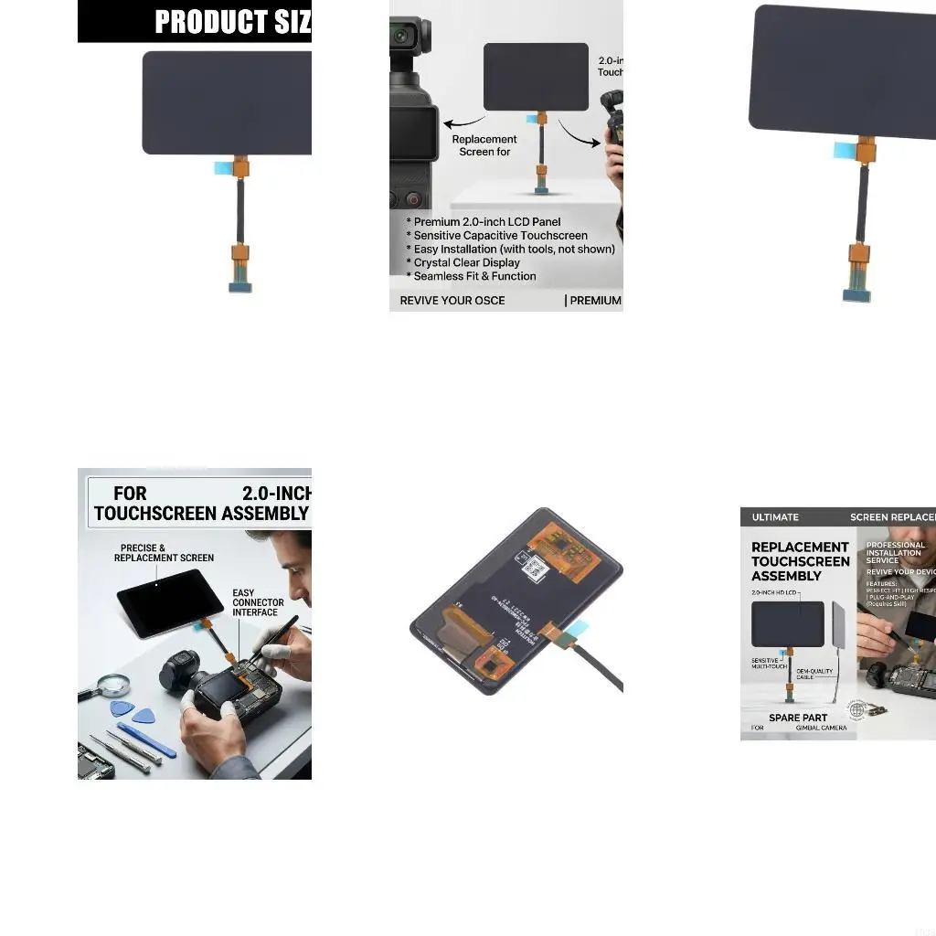 193A Shock Resistant LCD Display Touch Panel For Pocket 3 Camera Systems Screen