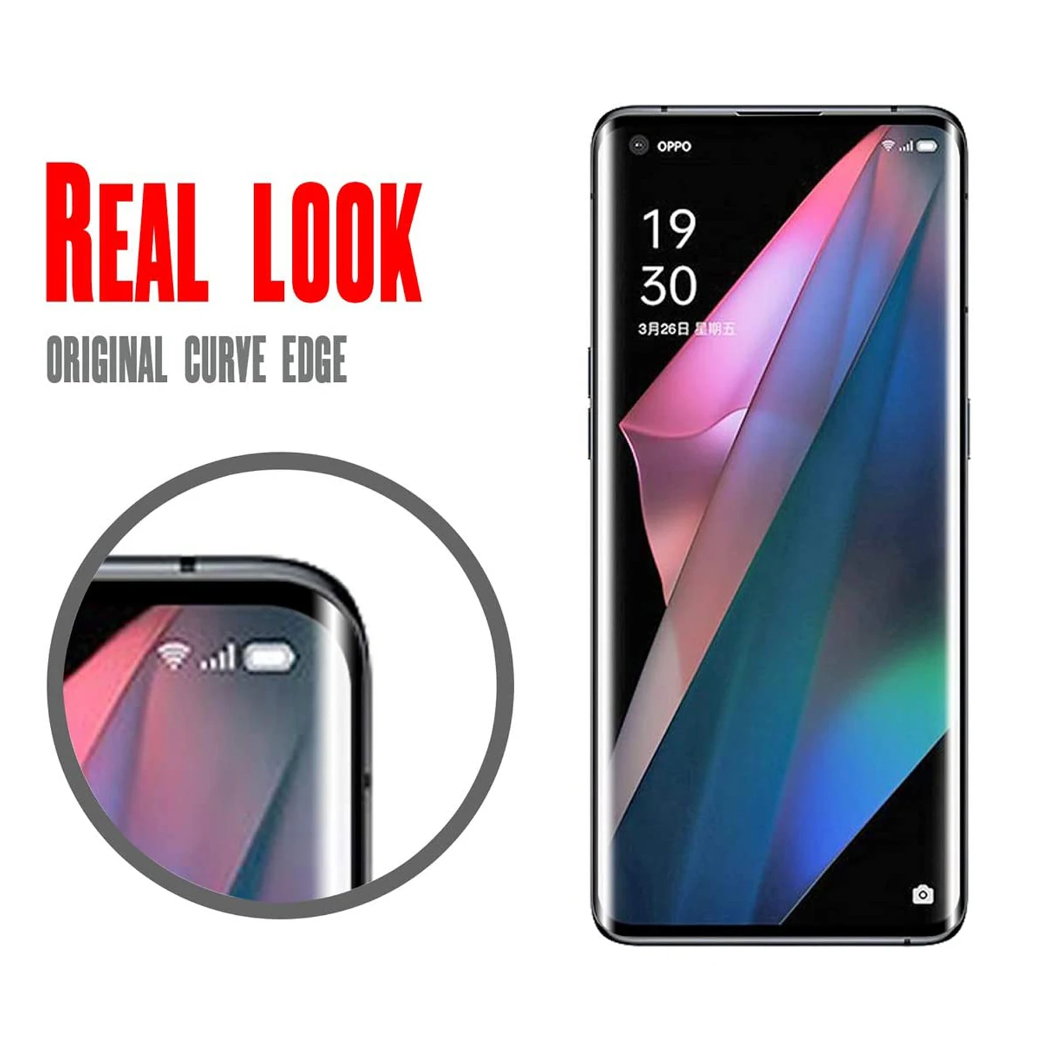 2/4Pcs 9H Curved Four Sides Glue Tempered Glass For Oppo Find X3 Pro X3 Neo HD Screen Protector Glass