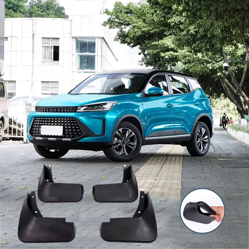 4pcs ABS Car Fender Mud Flaps For KAIYI X3 PRO 2023-Present Auto Splash Guard Anti-dirt Wear-resistant Body Protect Accessory
