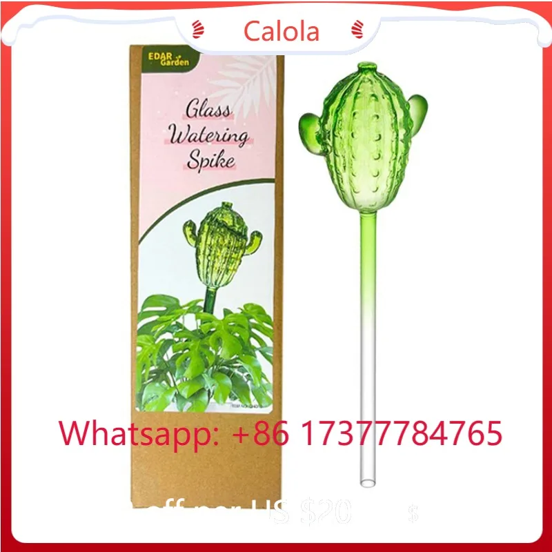 

Cactus Shape Glass Light Bulb Desktop Planter Self Watering Spike Ball Indoor Plant Care
