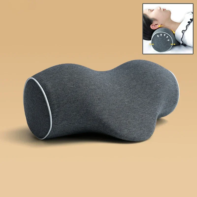 Memory Foam Cervical Pillow Anti-arch Traction Pillow Portable Protect Cervical Spine Ergonomic Travel Sleeping Neck Pillow