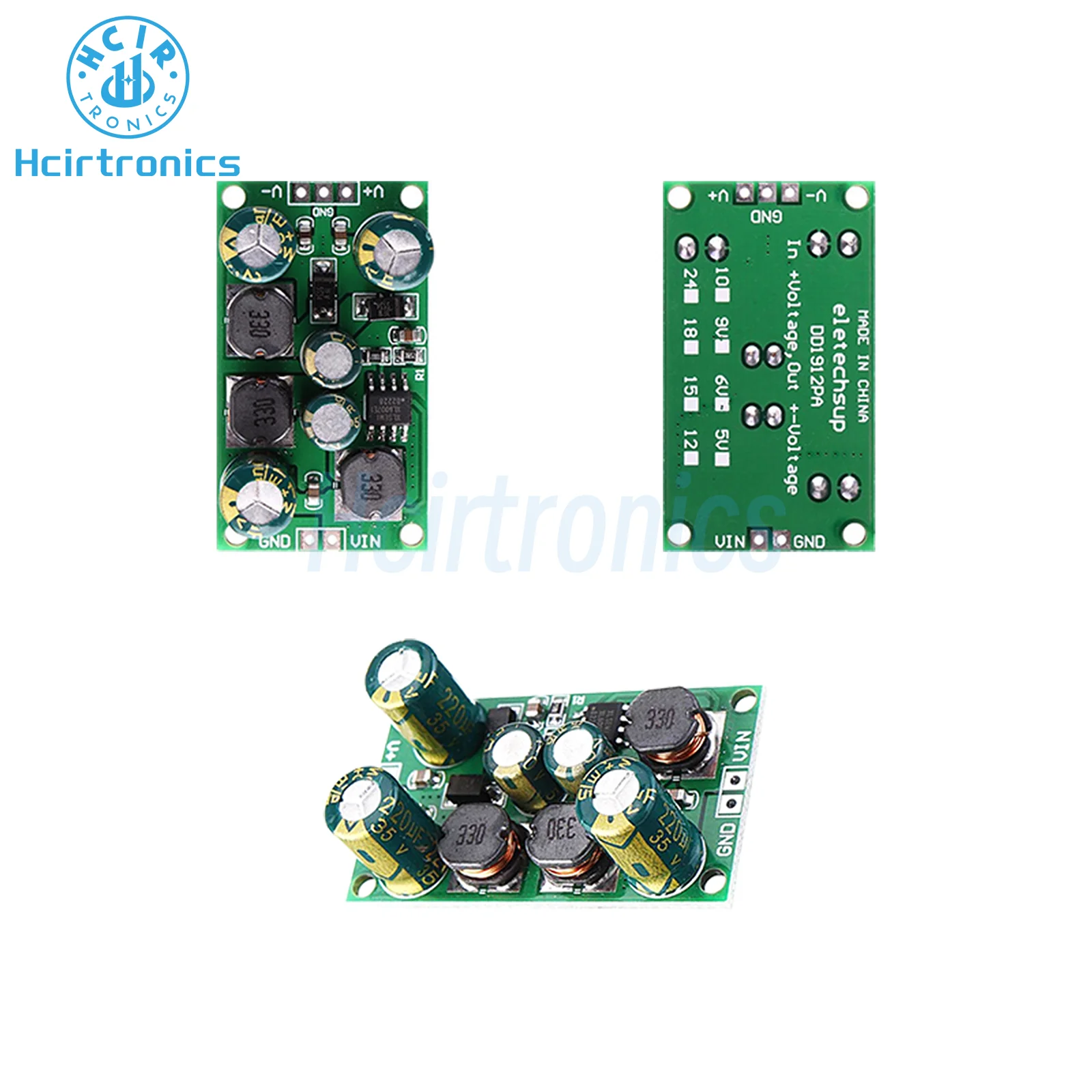 DD1912PA DC-DC Voltage Converter 8W Boost-Buck Module Positive Negative Dual Output 3-24V to 5V 6V 9V 10V 12V 15V 18V 24V