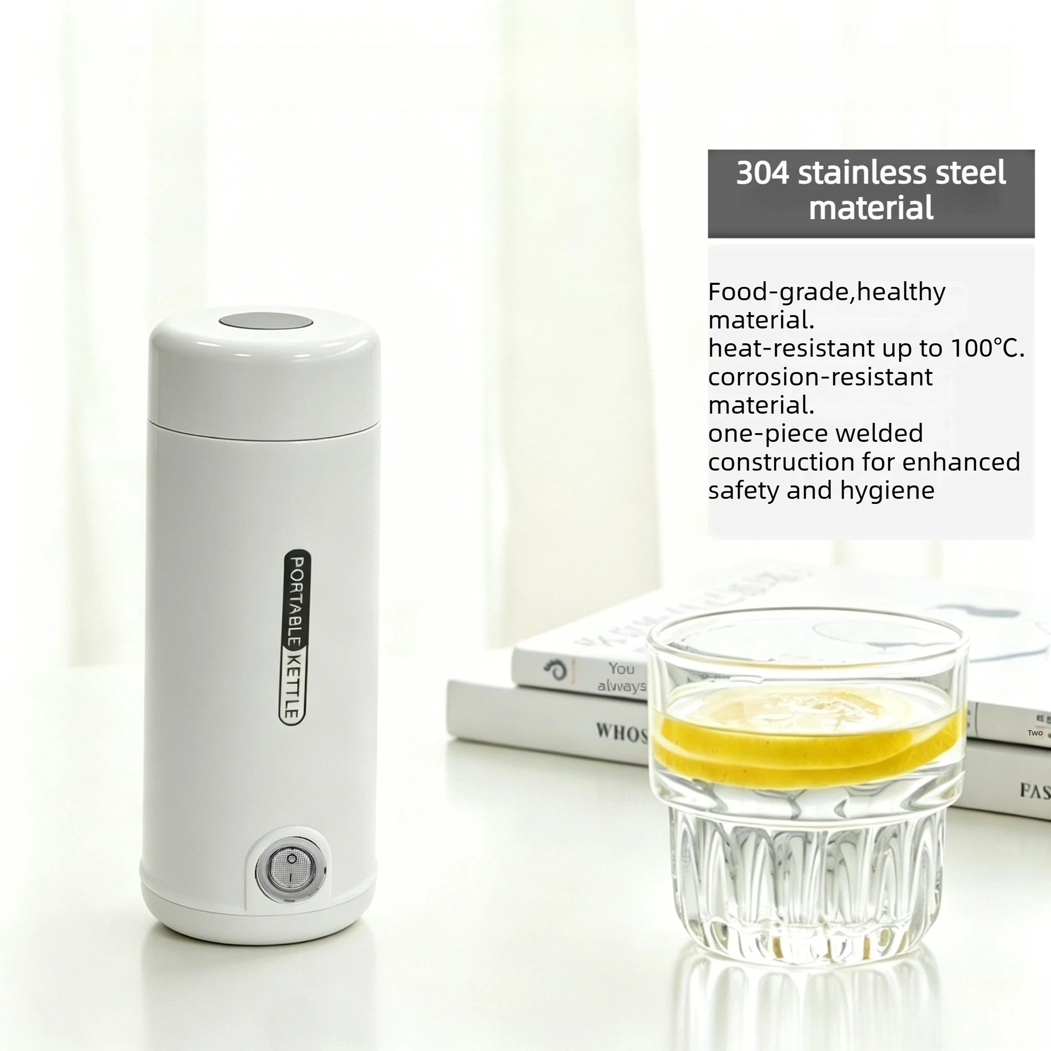 

350ml Water Boiler HT09 Portable Automatic Pressure Relief Auto-Shutoff Dry-Boil Protection—A Must-Have Safe Travel and Solo Use