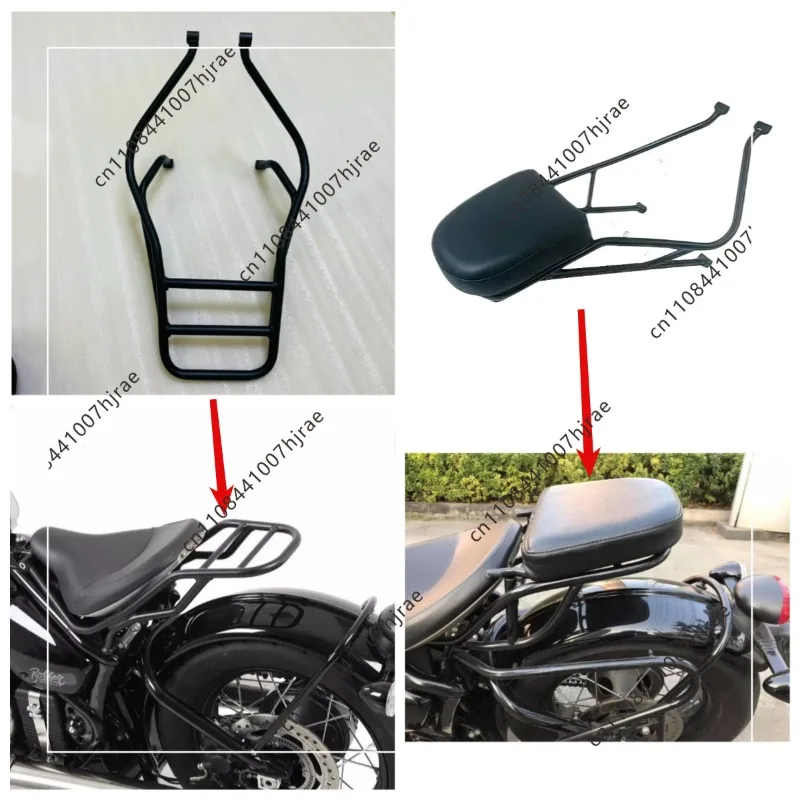 Rear Luggage Rack Backrest Grab Bar for New Liquid-Cooled Bobber Motorcycle