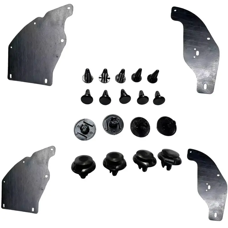NEW HOT In Stock-Front Inner Mudguard 4PCS MN146488 MN146489 Black ABS Wheel Fender Flaps For Pajero Sport L200 2007-