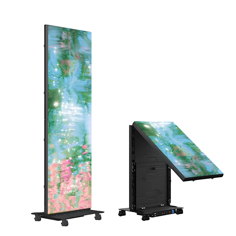 Pantalla LED Plegable P2.5 GOB Resistente al Agua, Reproductor Inteligente de Publicidad Plegable para Interiores, 1080P, Adobe RGB, 90% de Gama de Colores, Wifi