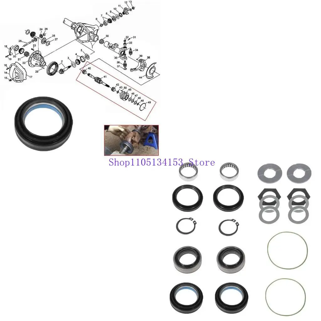 

Комплект для ремонта оси HG89, включая уплотнение для уплотнения пыли и уплотнение для стиральной машины, подходящее для F250