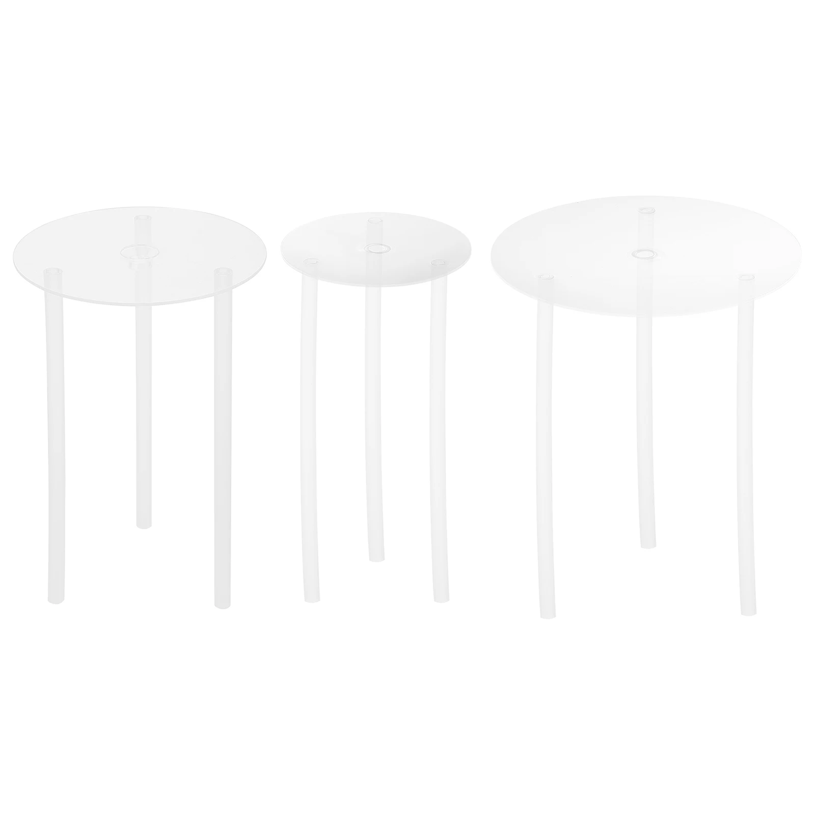 

3 Sets Cake Display Holders Display s Simple White Bunk Racks for Dessert Table Stable Bracket Material