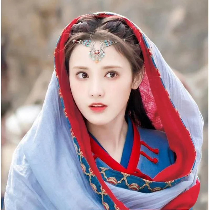 

Donggong Xiaofeng's ethnic-style shawl, Tibetan Chaka Salt Lake desert travel headscarf, double-layer scarf women in autumn