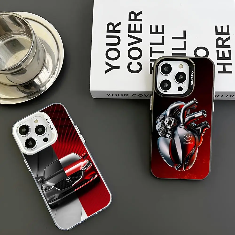 Car For M-Mazdas MAISTO Phone Case Color Silver Cover For Iphone 16 15 14 13 11 12 Pro Max Xr X Xs 8 7 Plus