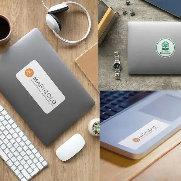 Customized Rectangular Logo Stickers Waterproof Labels Transparent Design Your Own Stickers Personalized Bottle Stickers