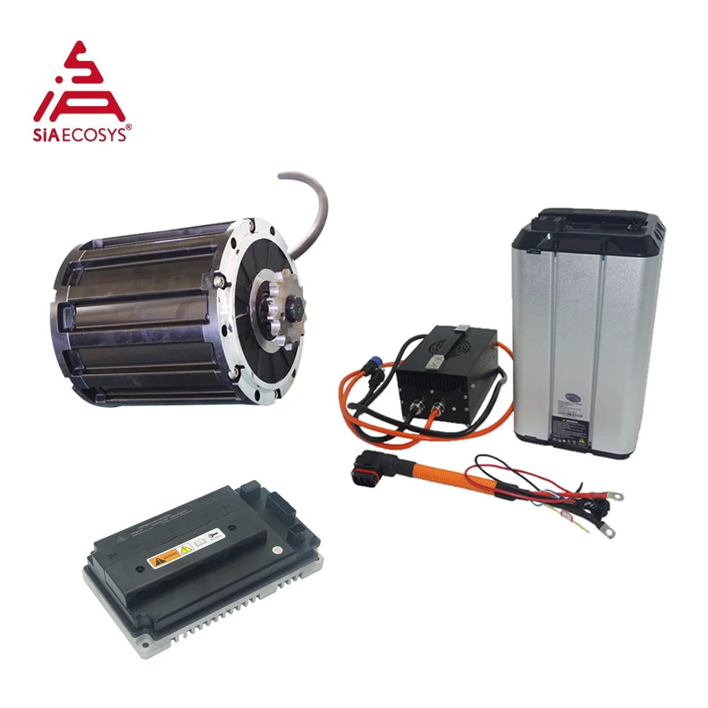 QSMOTOR/SIAECOSYS 120 2000W 70H 72V 70KPH Mid Drive Motor Conversion kit with EM100-4sp Controller