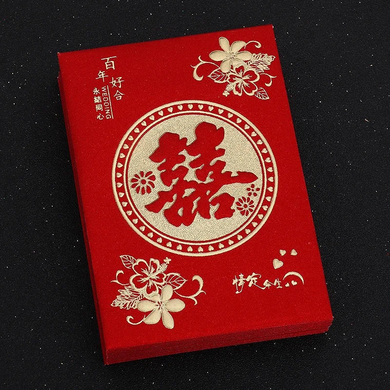 Red envelope for a hundred years of harmony and double happiness weddings