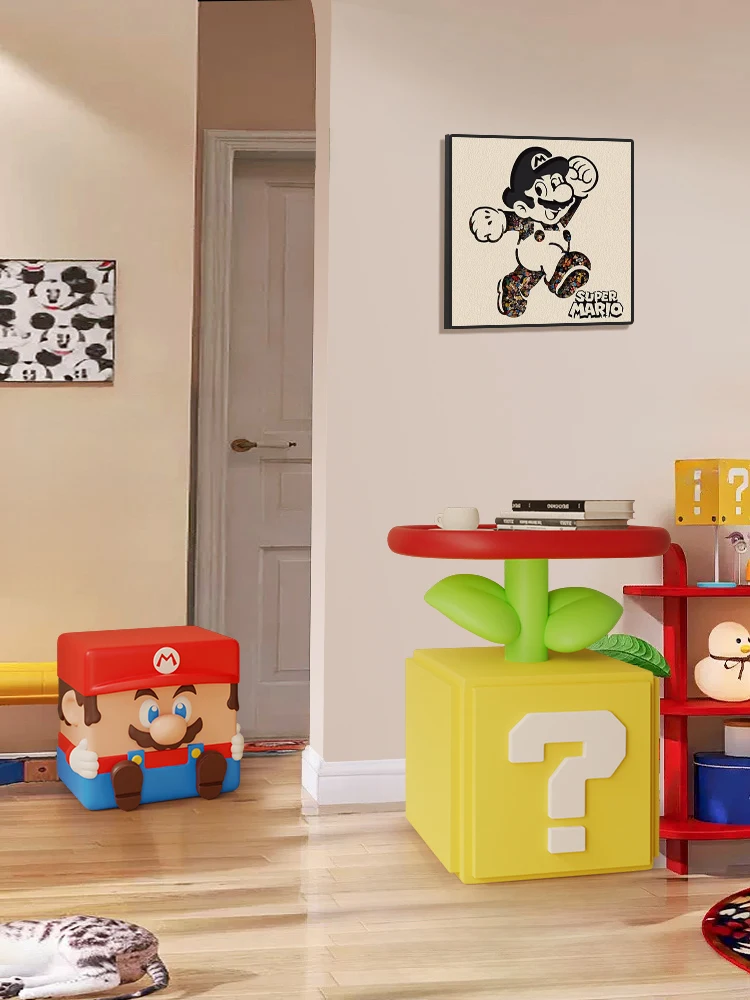 Children's Creative Sofa Side Table, Cartoon Home Bedroom Bedside Table, Simple Storage Rack, Living Room Coffee Table