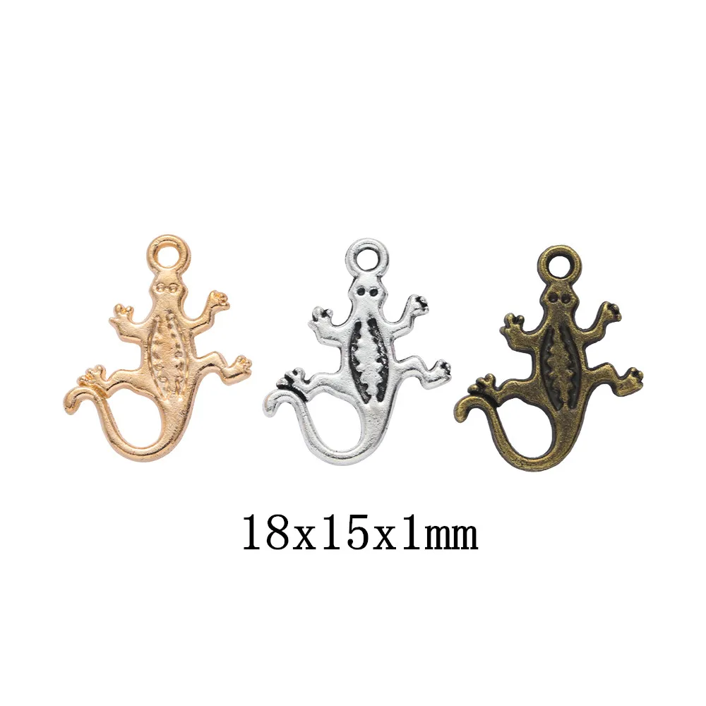 170pcs gecko Craft Supplies Charms Pendants for DIY Crafting Jewelry Findings Making Accessory 579