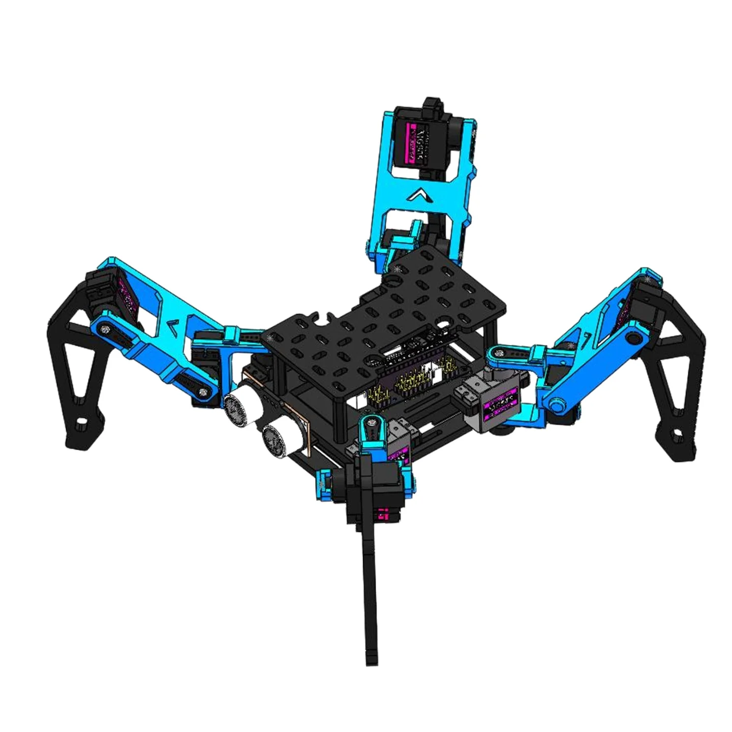 ESP32 Quadruped Robot Explorer, Intelligent Voice Bionic Spider with Arduino Programming